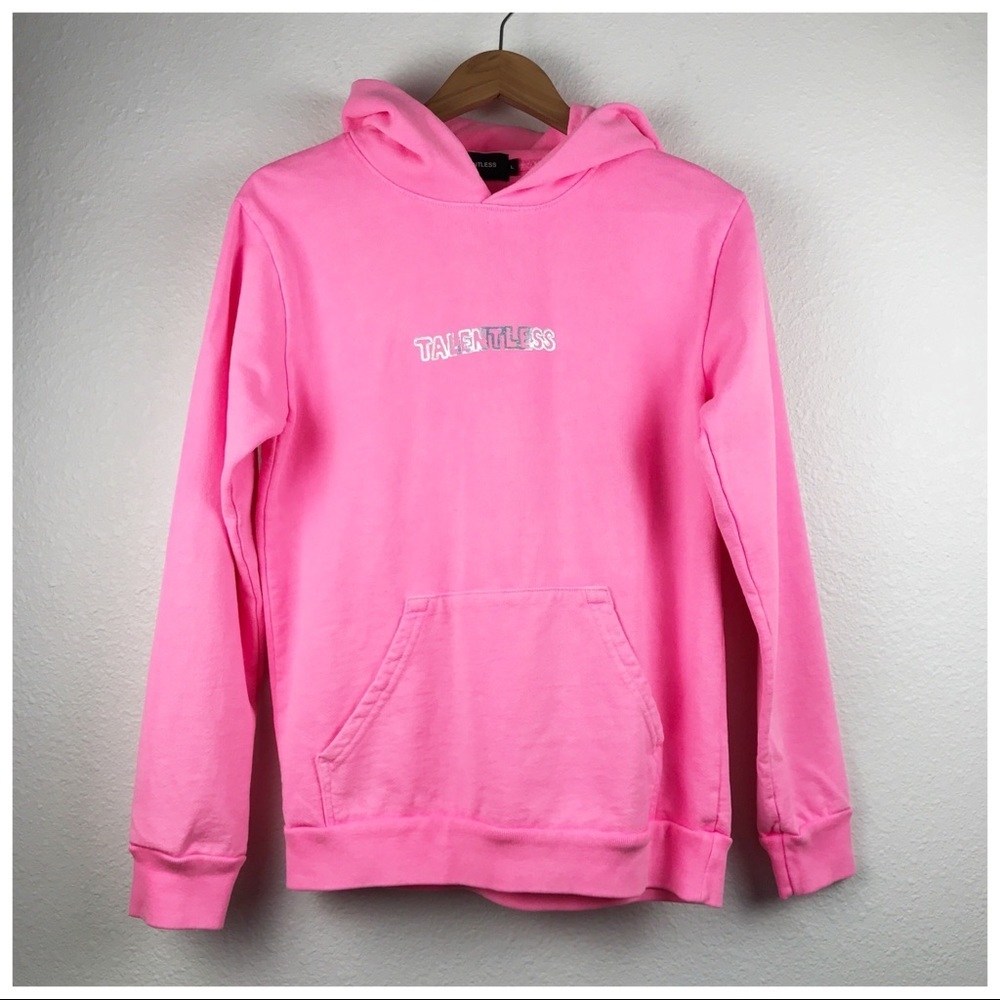 Talentless‎ Neon Pink Hoodie Size Large